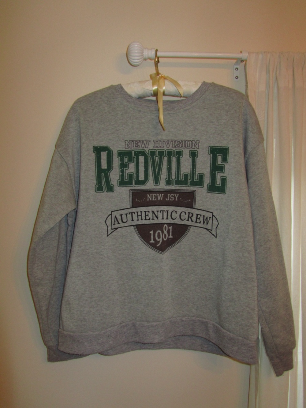 Grey crewneck sweatshirt